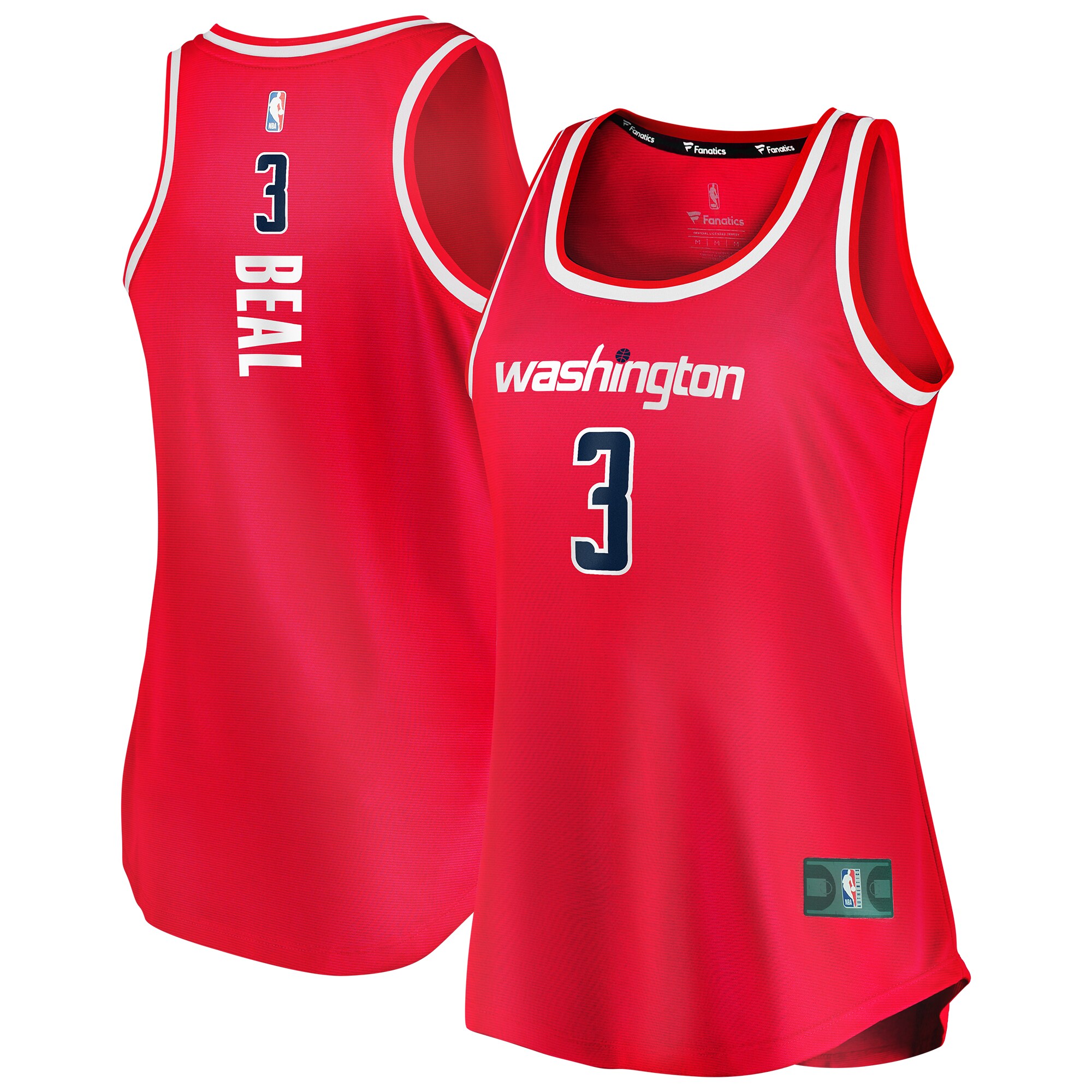 Alternative view of Bradley Beal Washington Wizards Fanatics Branded Women’s Fast Break Team Tank Jersey – Icon Edition – Red