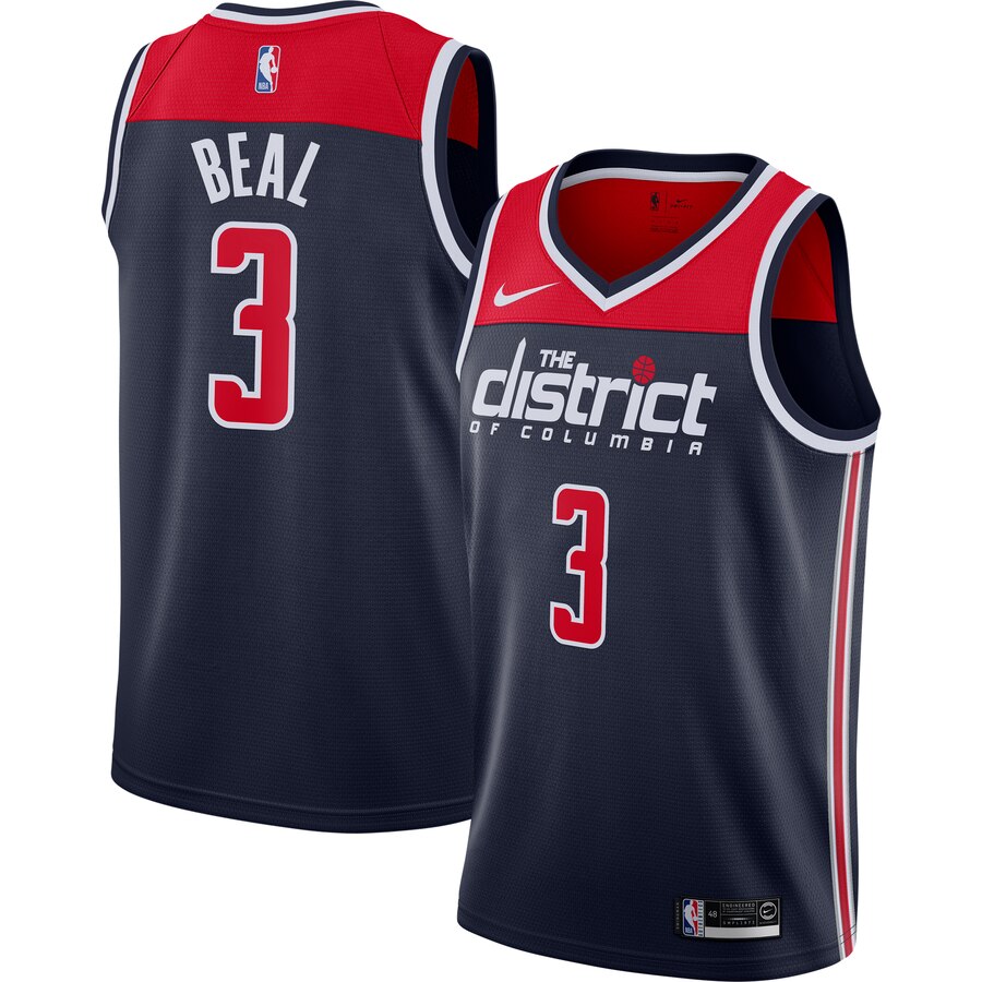 Bradley Beal Washington Wizards Finished Swingman Jersey Navy - Statement Edition