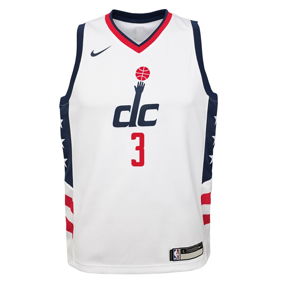 Alternative view of Bradley Beal Washington Wizards Youth Swingman Jersey White - City Edition