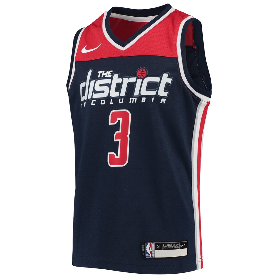 Alternative view of Bradley Beal Washington Wizards Youth Swingman Player Jersey - Statement Edition - Navy