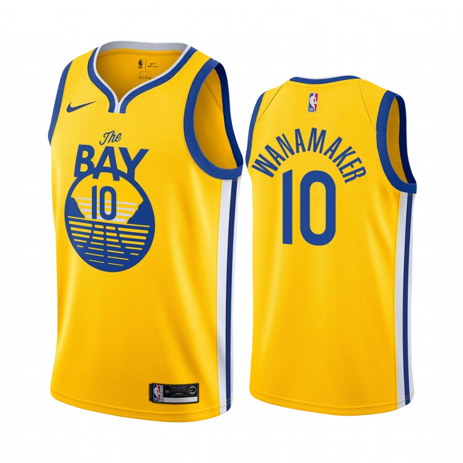 Bradley Wanamaker Golden State Warriors 2020-21 Gold Statement Jersey 2020 Trade
