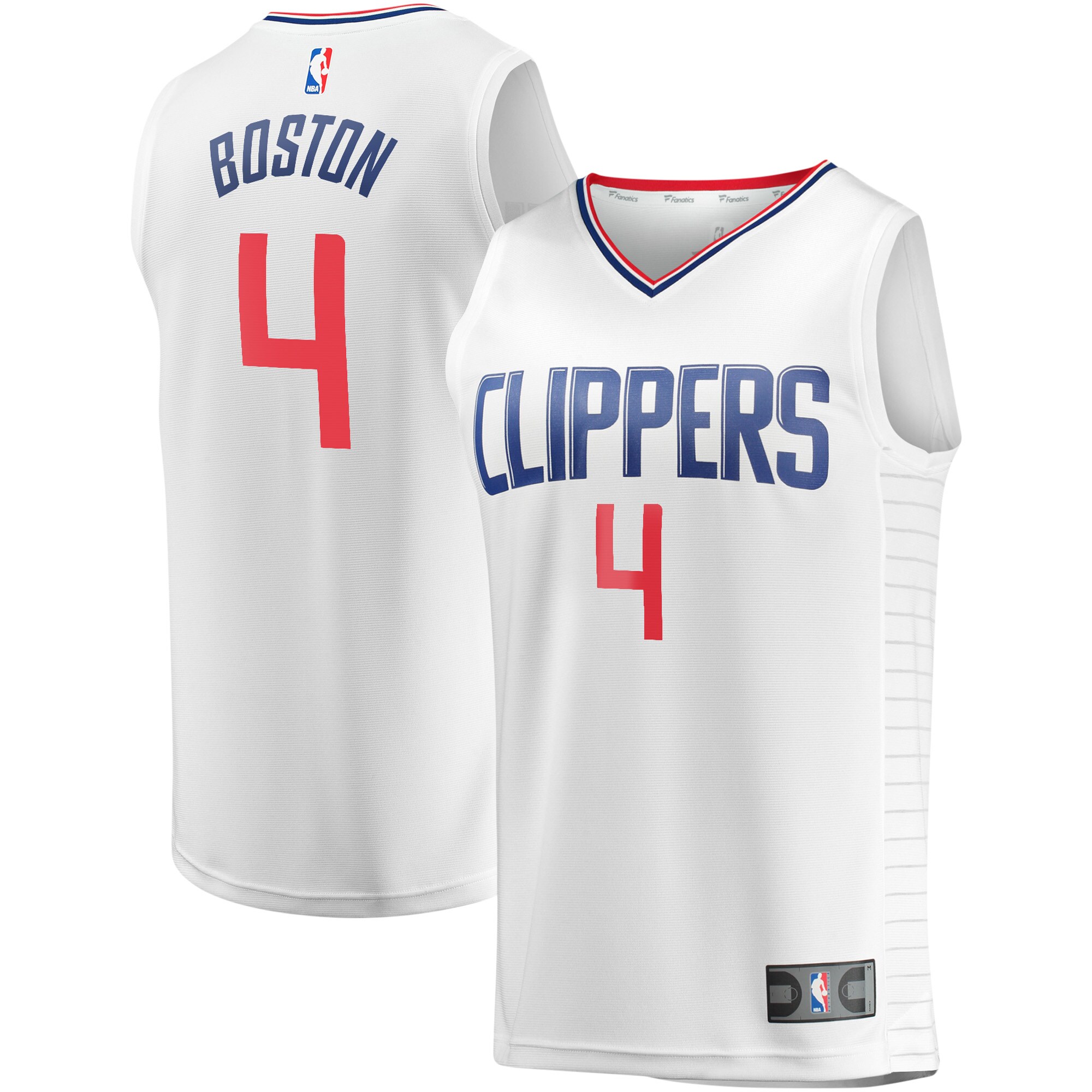 Brandon Boston La Clippers Fanatics Youth Fast Break Player Jersey - Association Edition - White