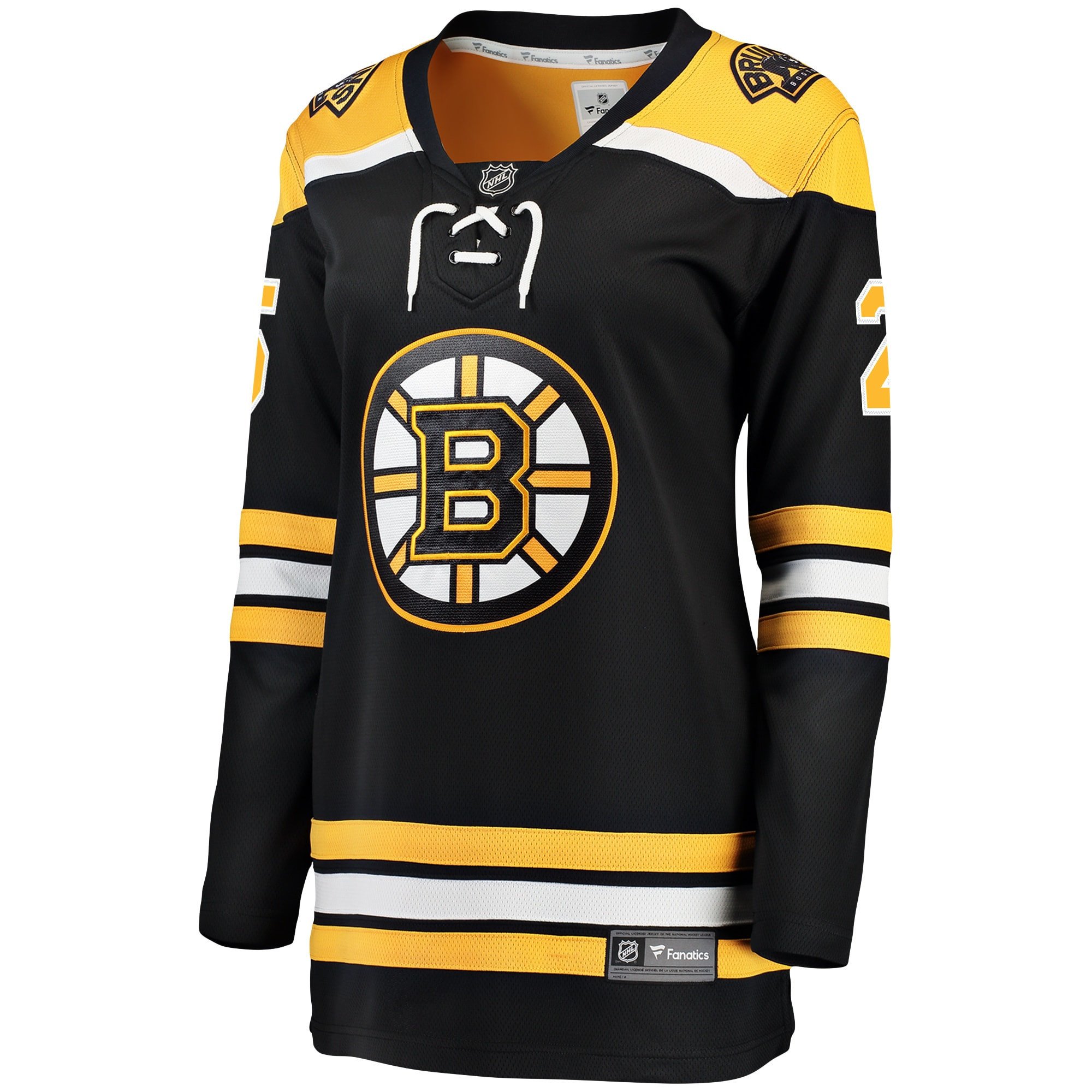 Alternative view of Brandon Carlo 25 Boston Bruins Home Breakaway Jersey - Women, Black - JS643 