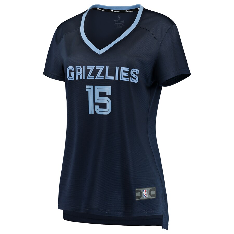 Alternative view of Brandon Clarke Memphis Grizzlies Fanatics Branded Women's Fast Break Replica Jersey Navy - Icon Edition