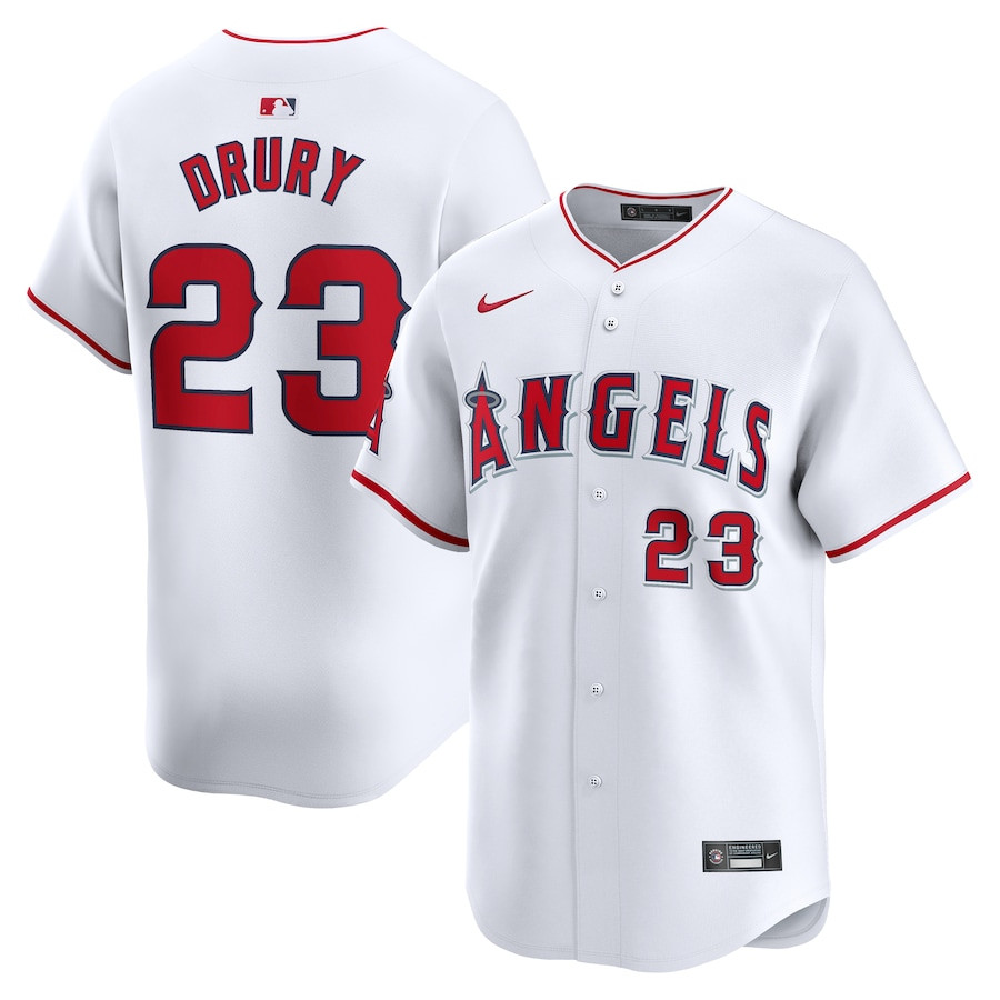 Brandon Drury 23 Los Angeles Angels Home Limited Men Jersey - White 
