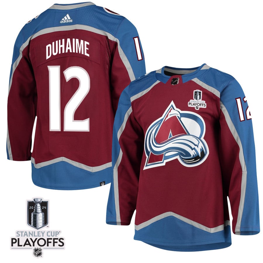 Brandon Duhaime 12 Colorado Avalanche 2024 NHL Playoffs Patch Home Jersey - Men - JS992 