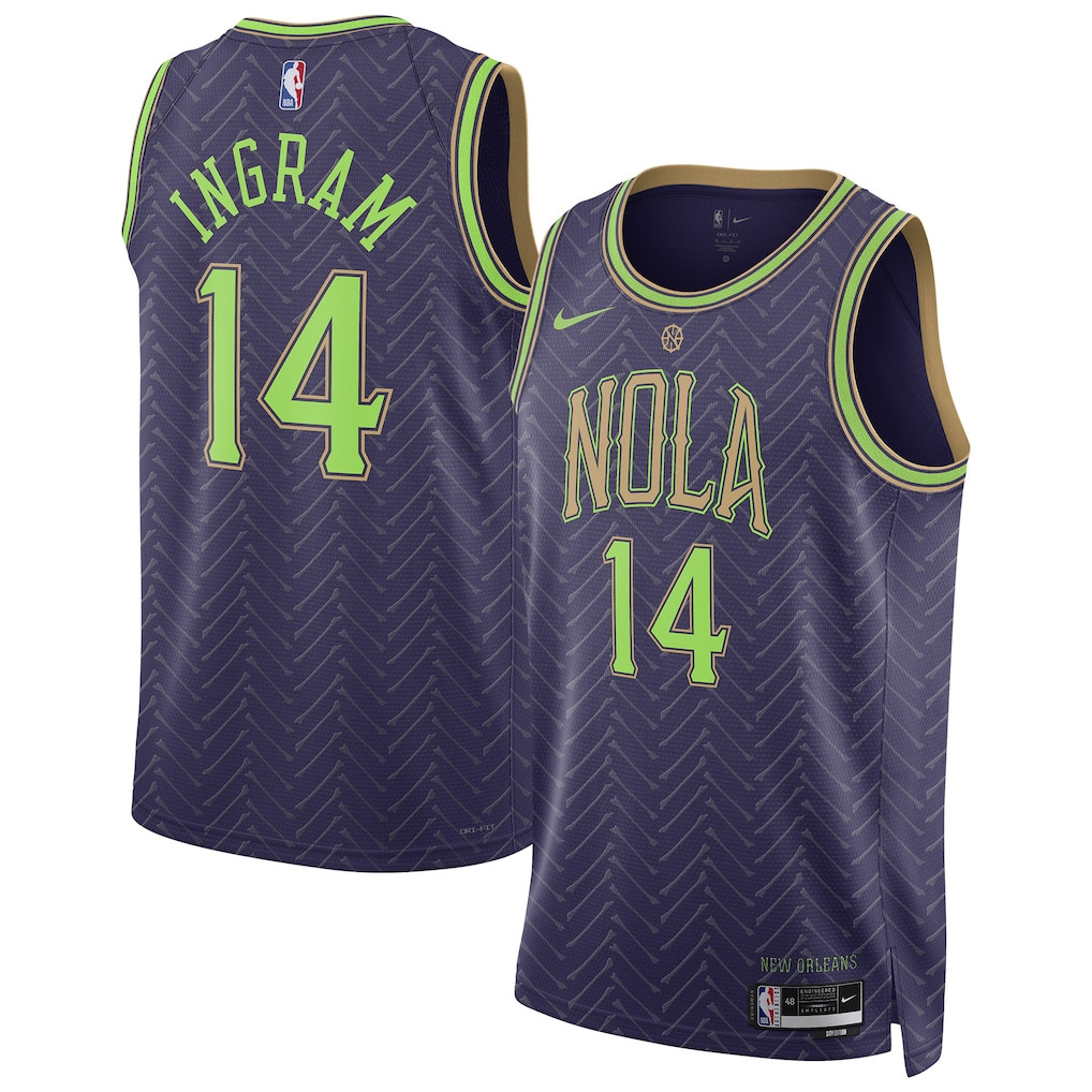Brandon Ingram 14 New Orleans Pelicans Unisex 2024/25 Swingman Player Jersey - City Edition - Purple - JS769 