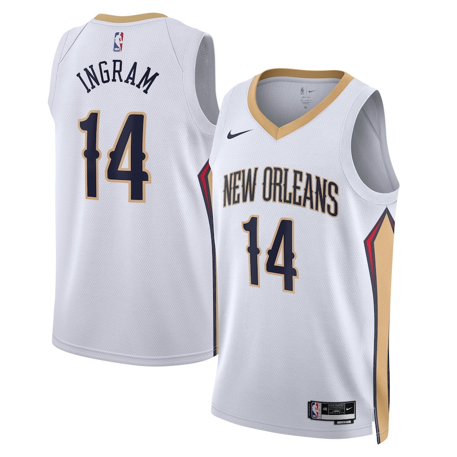 Brandon Ingram 14 New Orleans Pelicans Unisex Swingman Jersey - Association Edition - White - JS884 