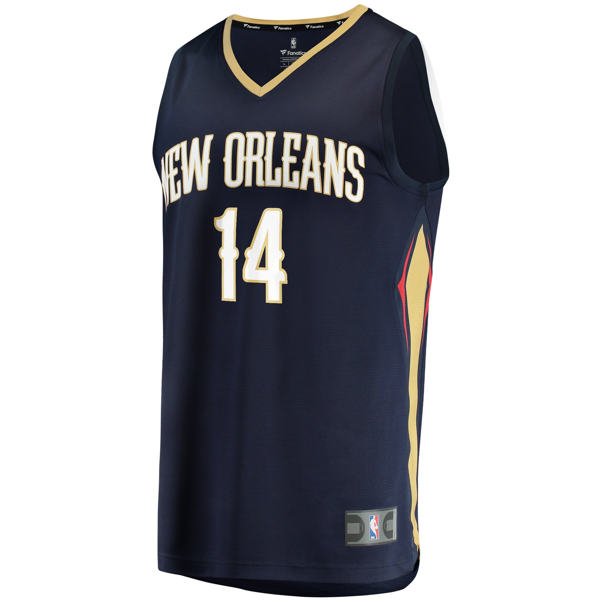 Alternative view of Brandon Ingram New Orleans Pelicans Fanatics Youth Fast Break Replica Jersey Navy - Icon Edition