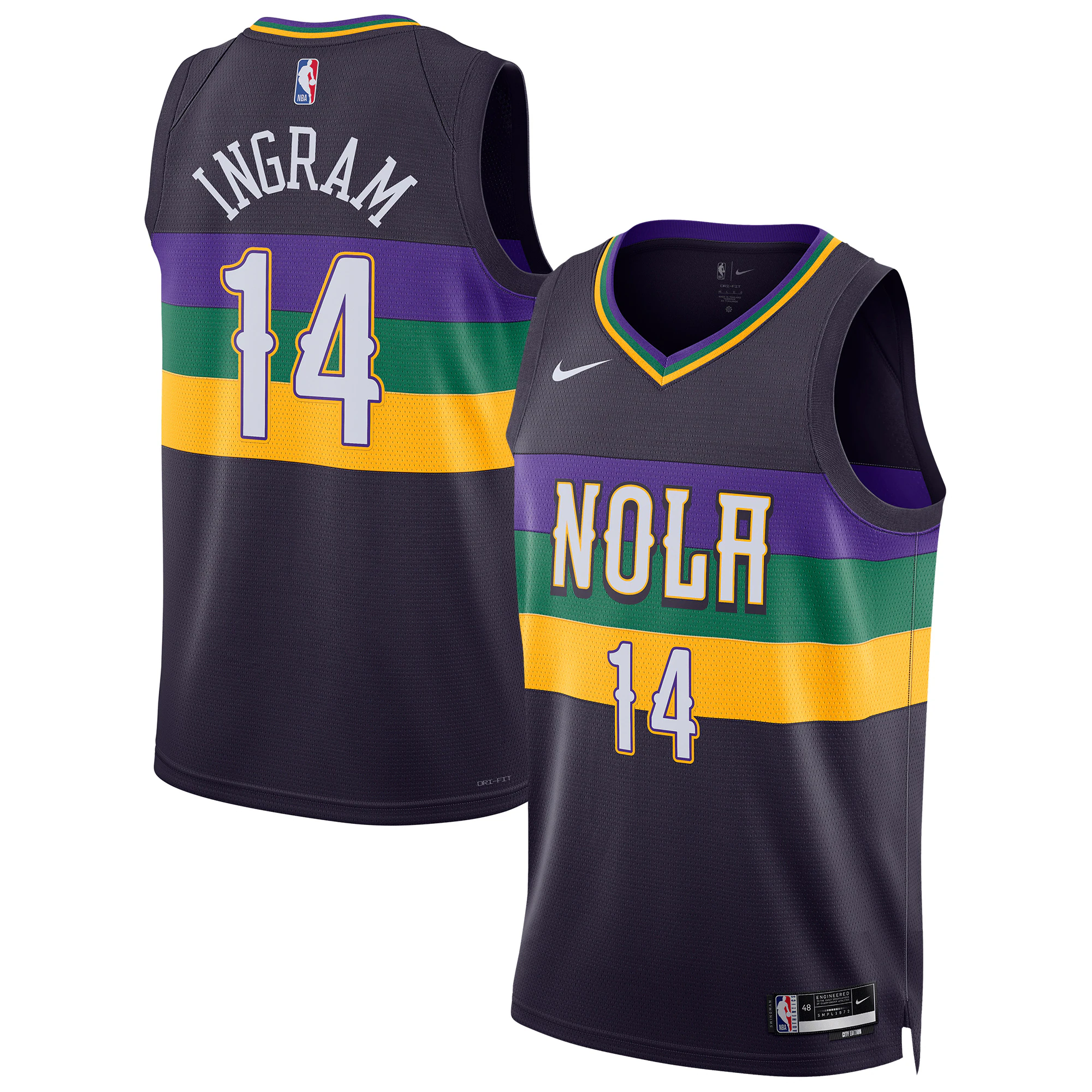 Brandon Ingram New Orleans Pelicans Unisex 2022/23 Swingman Jersey - City Edition - Purple