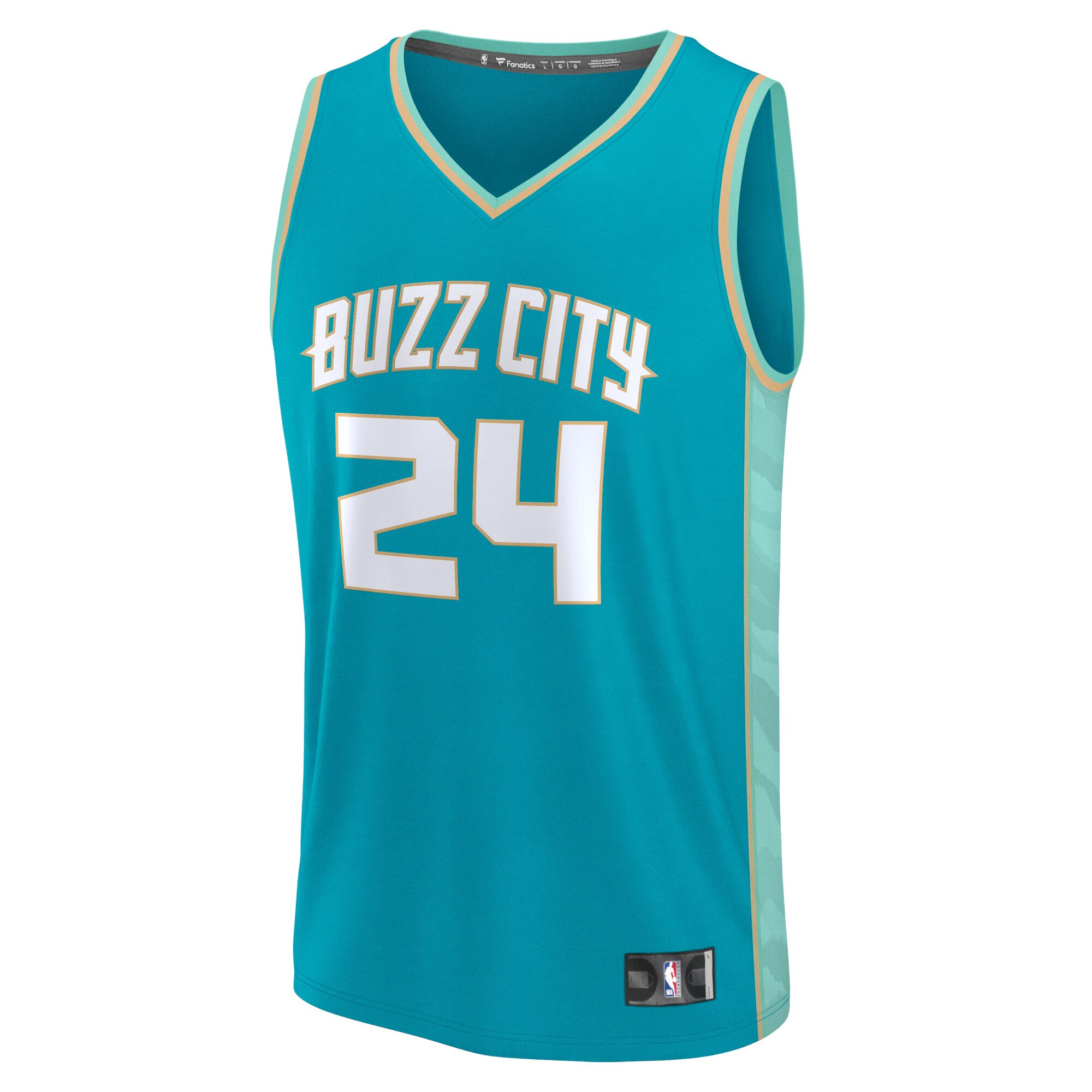 Alternative view of Brandon Miller Charlotte Hornets Fanatics Fast Break Jersey - Teal - City Edition
