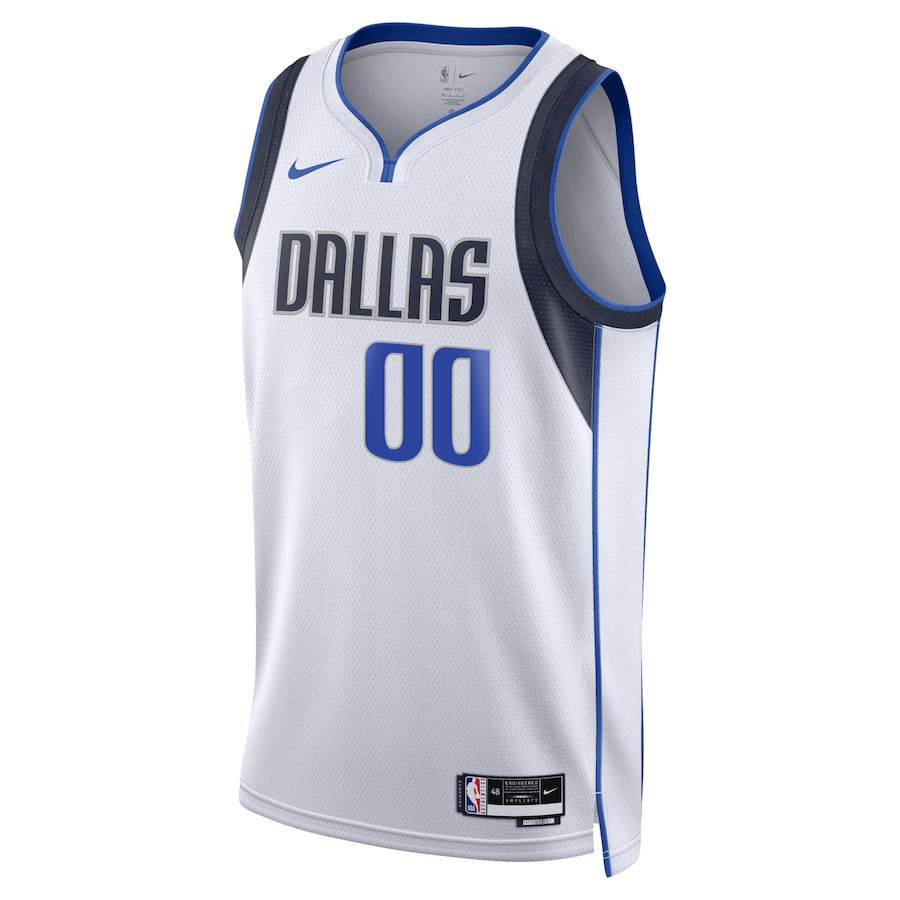 Alternative view of Brandon Williams 00 Dallas Mavericks 2024 FINALS PATCH Swingman Jersey - Association Edition - White - JS675 