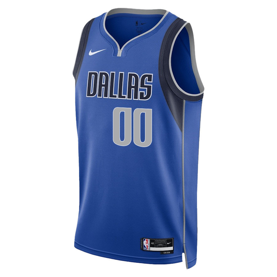 Alternative view of Brandon Williams 00 Dallas Mavericks 2024 FINALS PATCH Swingman Jersey - Icon Edition - Blue - JS497 