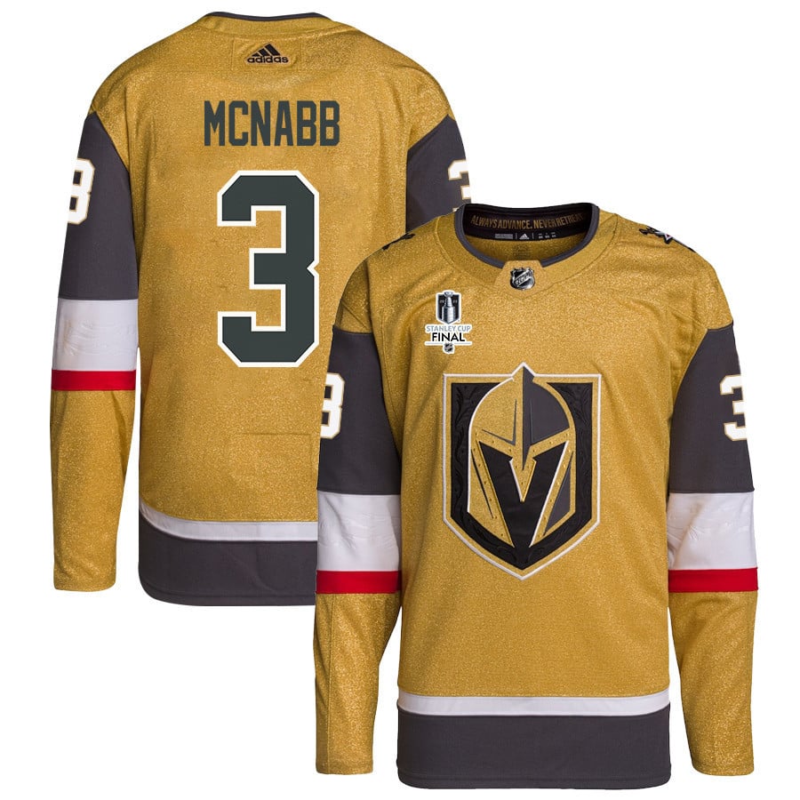 Brayden McNabb 3 Vegas Golden Knights Stanley Cup 2023 Final Patch Home Breakaway Men Jersey - Gold - JS613 