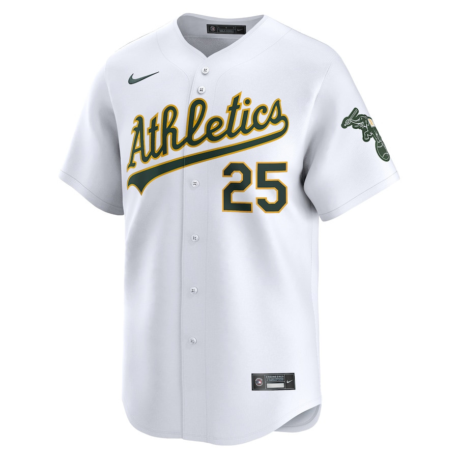 Alternative view of Brent Rooker 25 Oakland Athletics Home Limited Player Men Jersey - White 