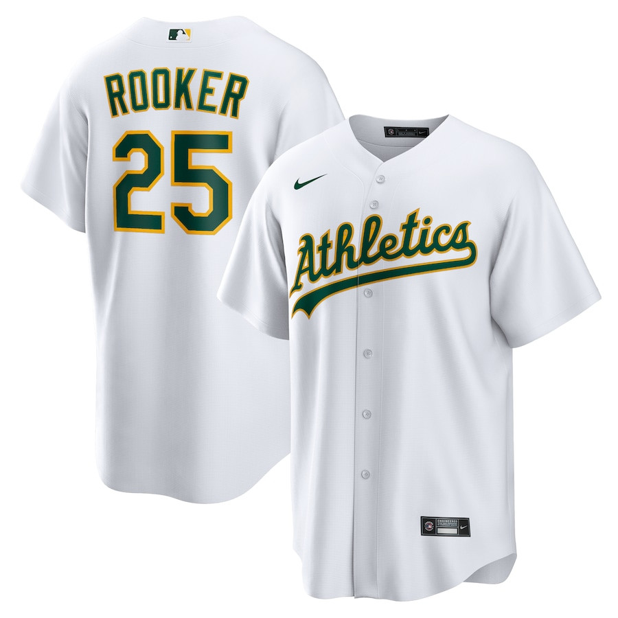 Brent Rooker 25 Oakland Athletics Home Men Jersey - White 