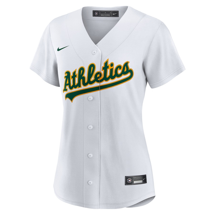 Alternative view of Brent Rooker 25 Oakland Athletics Women's Home Jersey - White 