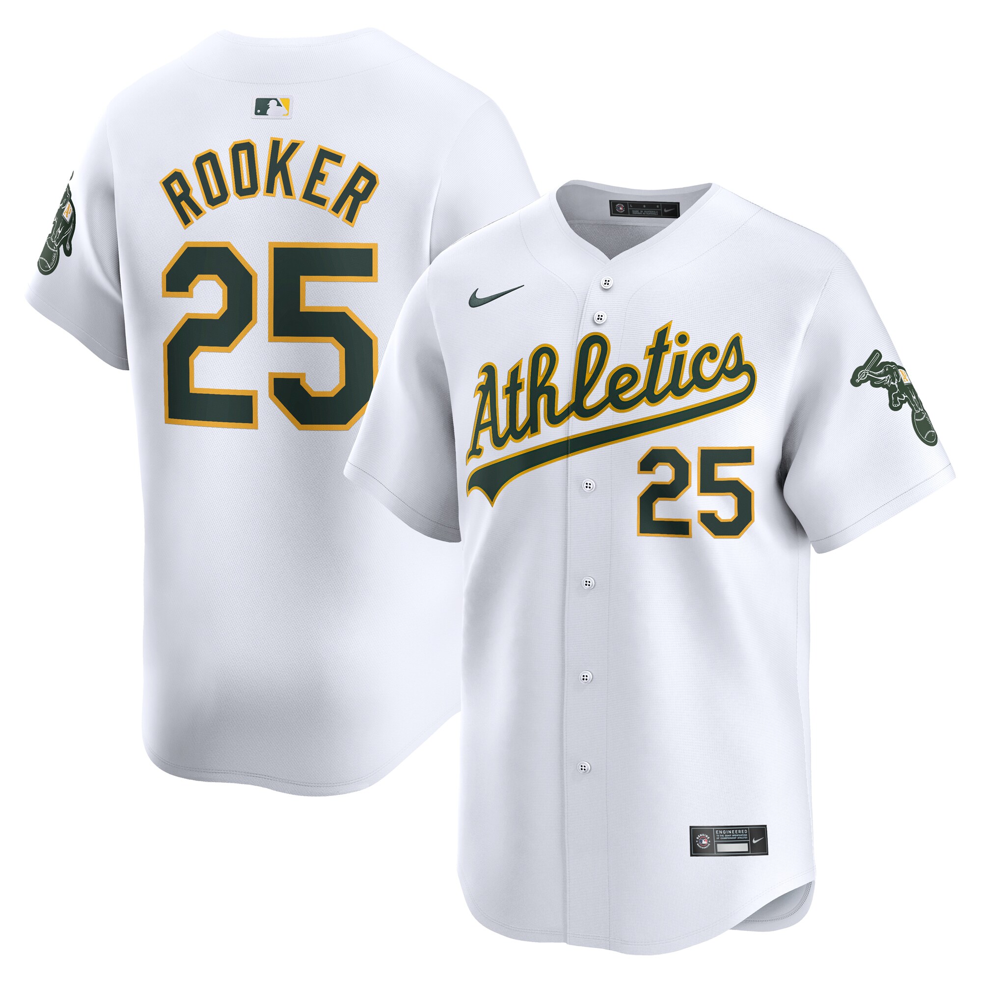 Brent Rooker Oakland Athletics Home Limited Player Jersey - White