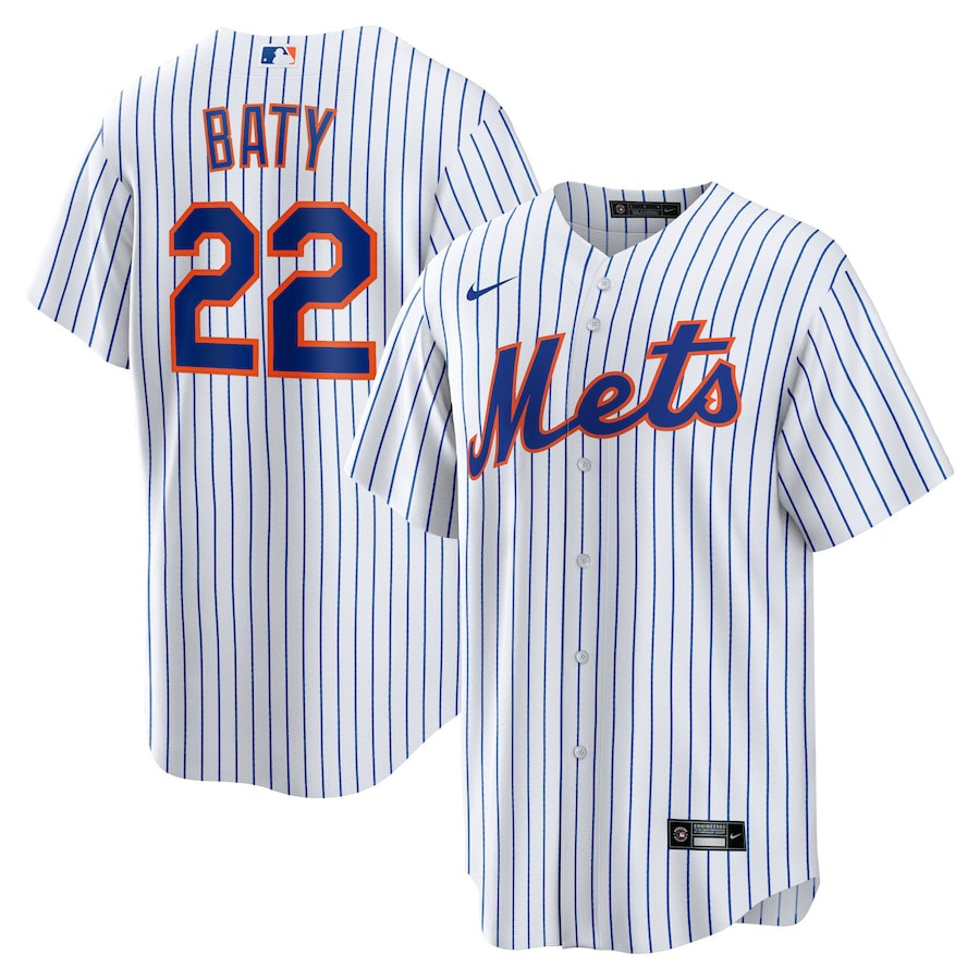 Brett Baty 22 New York Mets Men Jersey - White 