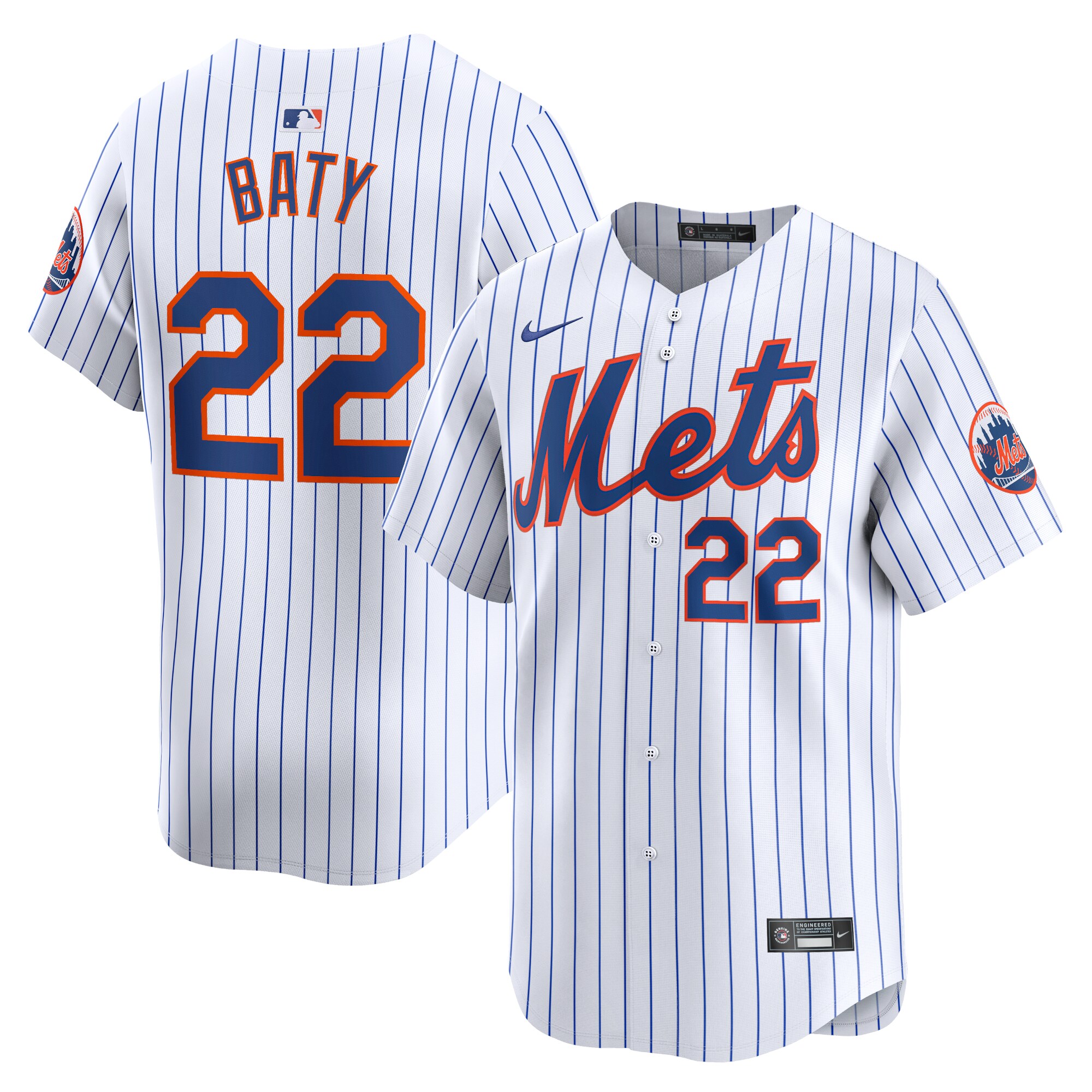 Brett Baty New York Mets Home Limited Player Jersey - White