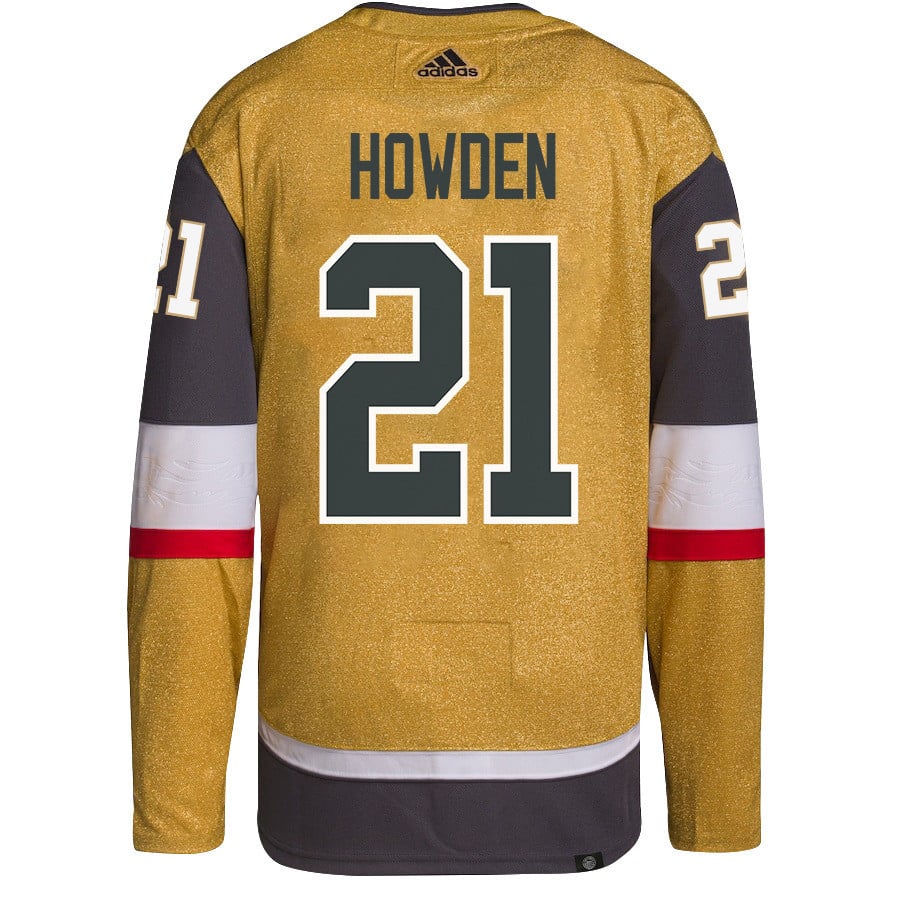 Alternative view of Brett Howden 21 Vegas Golden Knights Stanley Cup 2023 Final Patch Home Breakaway Men Jersey - Gold - JS540 