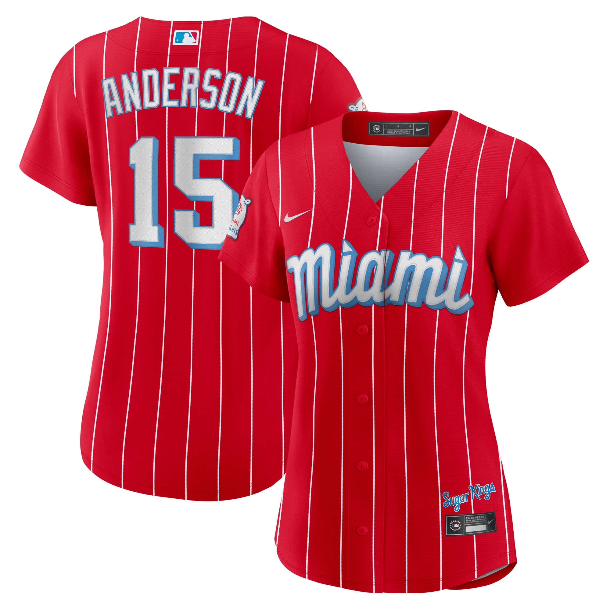 Brian Anderson Miami Marlins Women’s City Connect Replica Player Jersey – Red