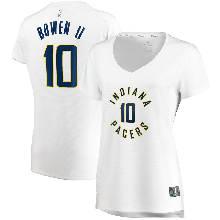 Brian Bowen Ii Indiana Pacers Fanatics Branded Women's Fast Break Replica Jersey White - Association Edition