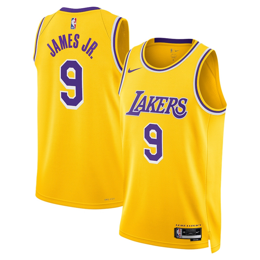 Bronny James 9 Los Angeles Lakers Unisex 2024 Offseason Addition Swingman Jersey - Gold - JS541 