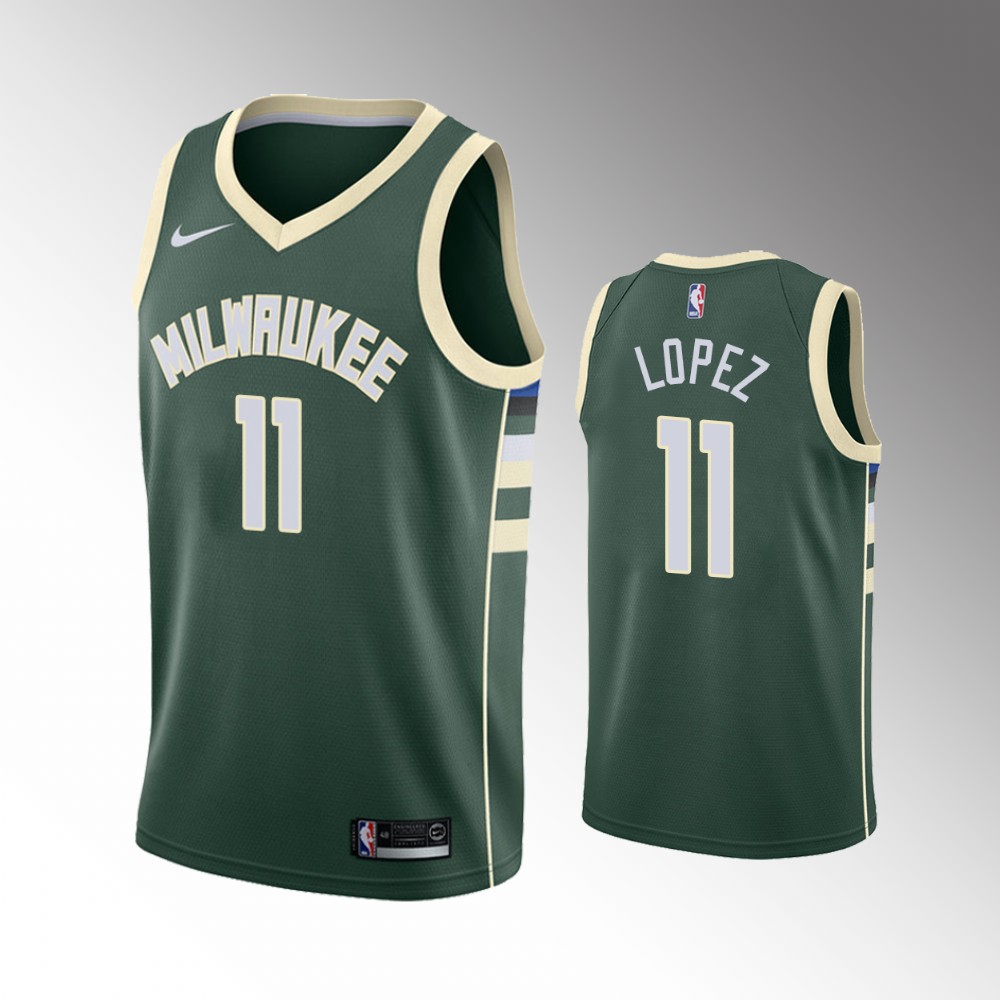 Brook Lopez Milwaukee Bucks Icon Edition Green Swingman Jersey