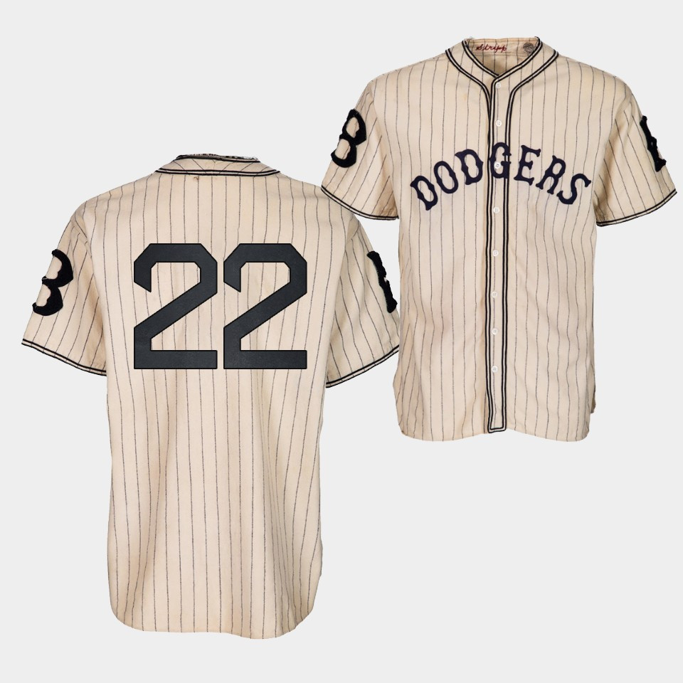 Brooklyn Dodgers Clayton Kershaw 1933 Heritage 22 Gold Pinstripe Jersey 