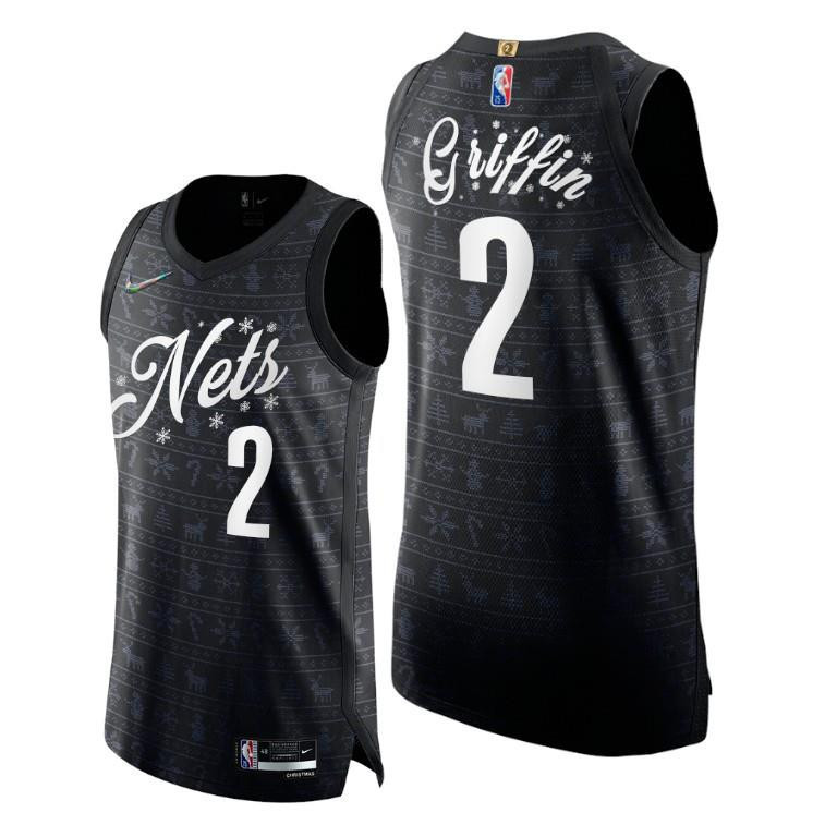 Brooklyn Nets 2 Blake Griffin Black Christmas Eve Jersey 75th Anniversary - Men Jersey - JS782 