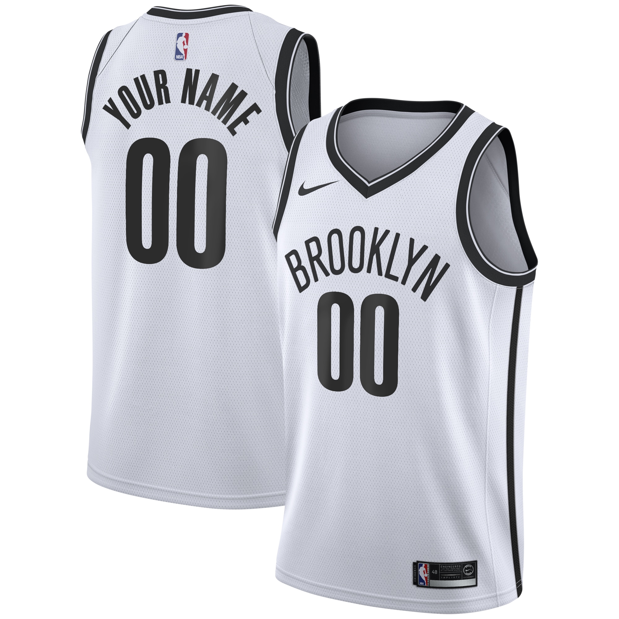 Brooklyn Nets Association Swingman Jersey - Custom - Youth - JS585 