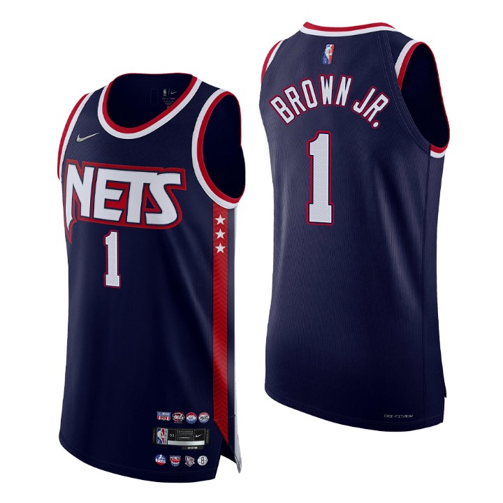 Brooklyn Nets Bruce Brown Jr. 2021-22 75th Anniversary Authentic Jersey City
