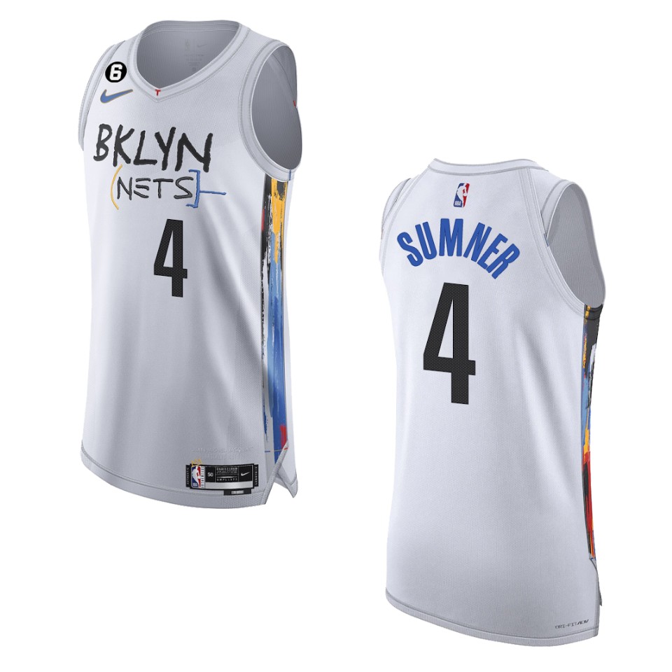 Brooklyn Nets City Edition Edmond Sumner 2022-23 White Jersey