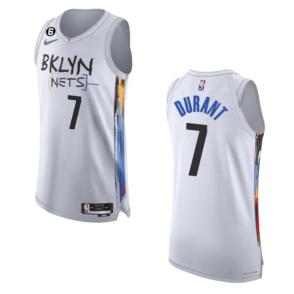 Brooklyn Nets City Edition Kevin Durant 2022-23 White Jersey