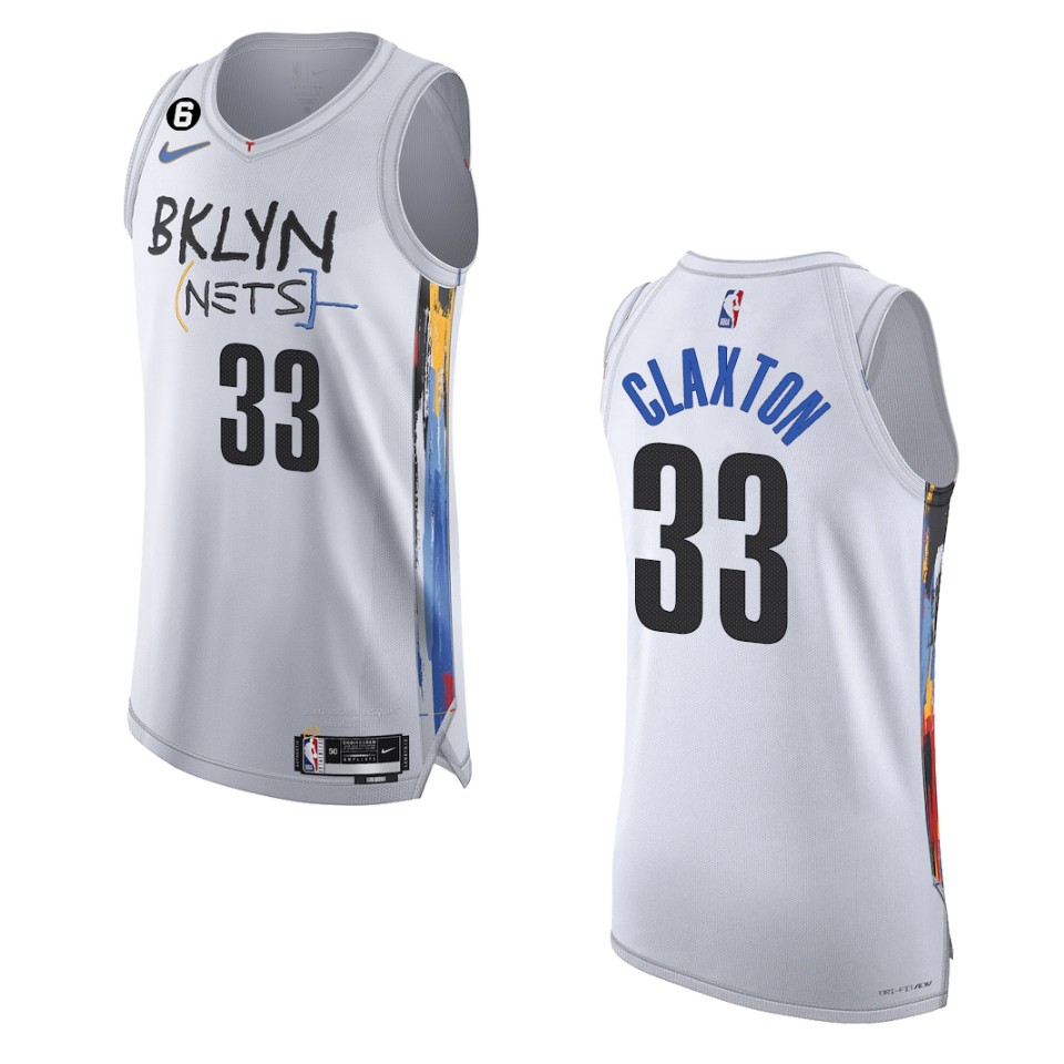 Brooklyn Nets City Edition Nicolas Claxton 2022-23 White Jersey