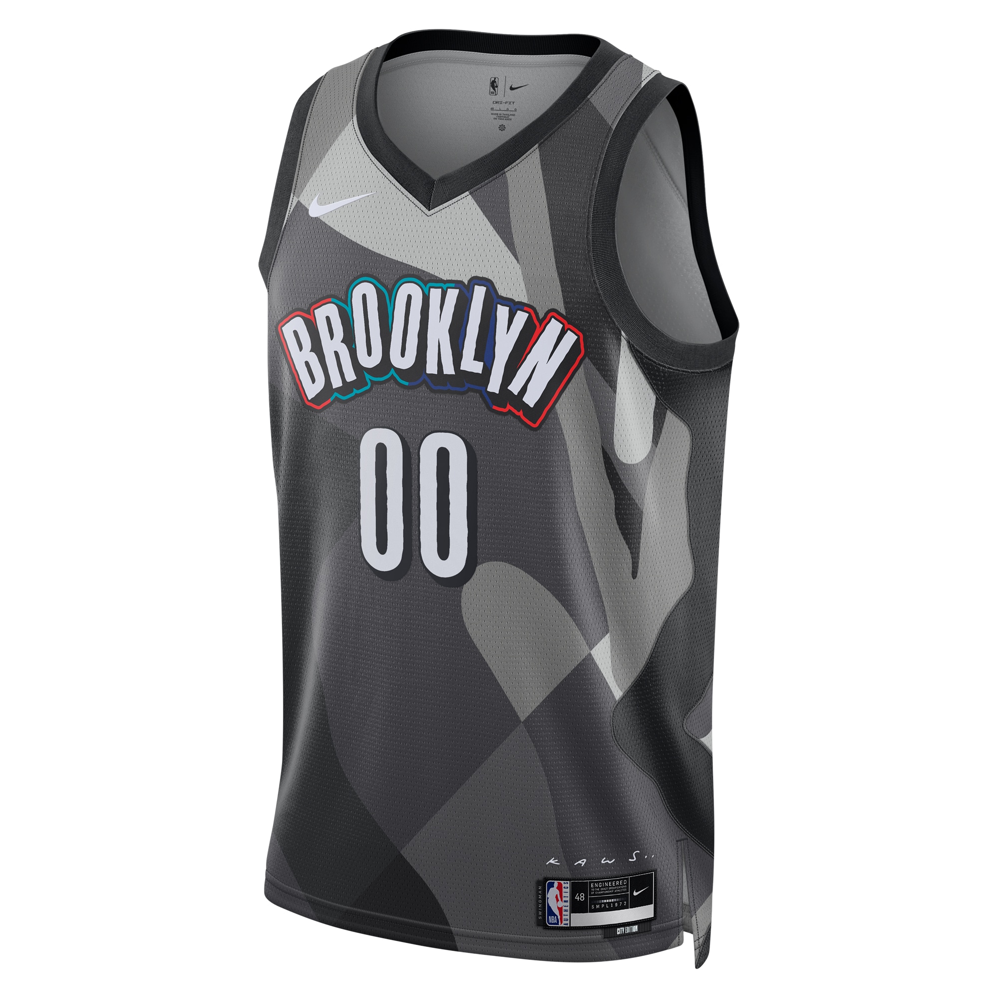 Alternative view of Brooklyn Nets City Edition Swingman Jersey 2024 - Custom - Unisex - JS802 