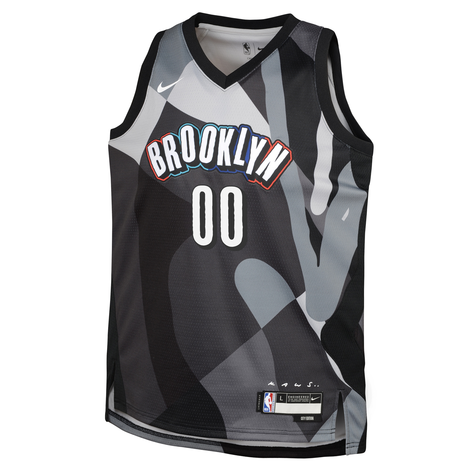 Alternative view of Brooklyn Nets City Edition Swingman Jersey 2024 - Custom - Youth - JS178 