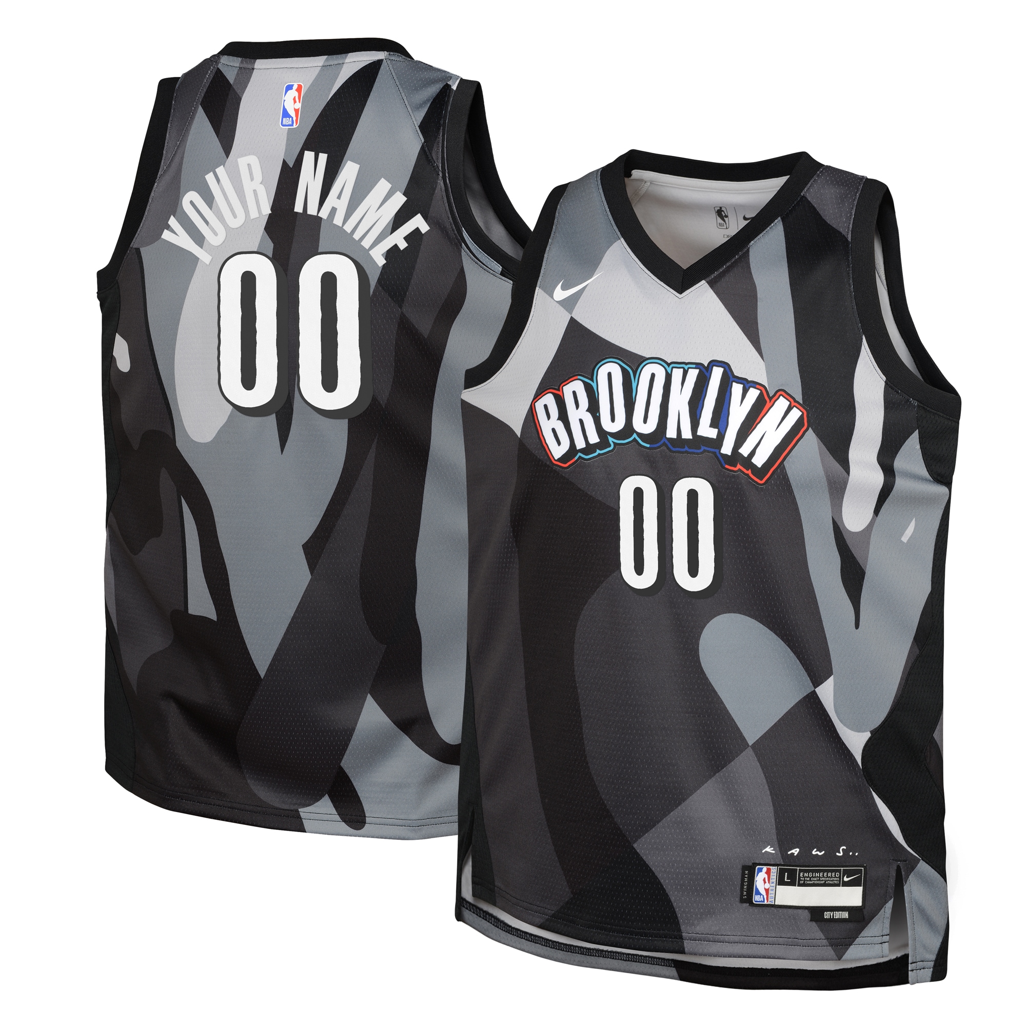 Brooklyn Nets City Edition Swingman Jersey 2024 - Custom - Youth - JS178 