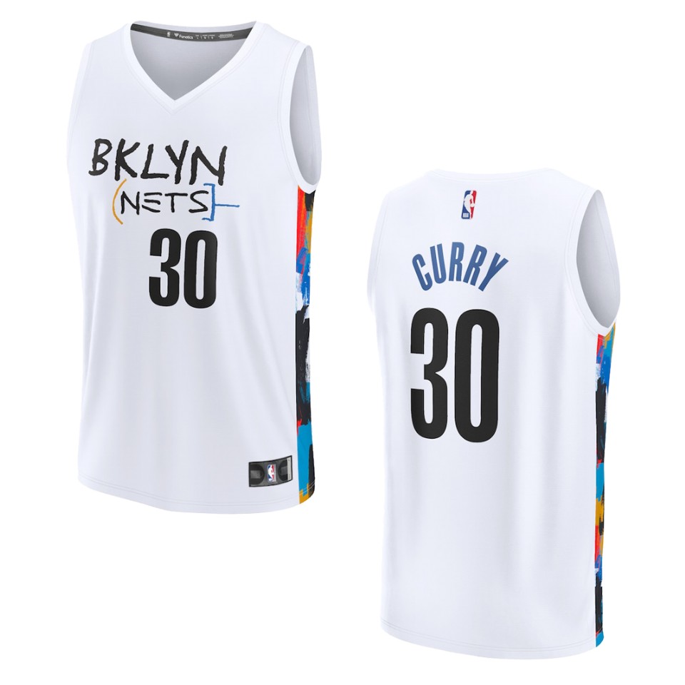 Brooklyn Nets City White 2022-23 Fast Break Seth Curry #30 Jersey