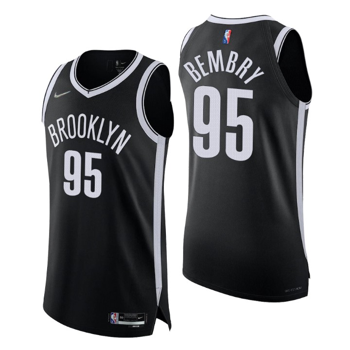 Brooklyn Nets Deandre' Bembry 2021-22 75th Anniversary Diamond Jersey Authentic Icon