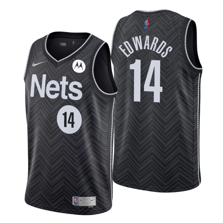 Brooklyn Nets Earned Edition #14 Kessler Edwards Black Swingman Jersey