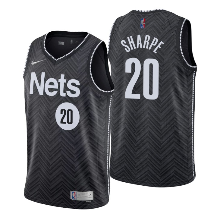 Brooklyn Nets Earned Edition #20 Dayron Sharpe Black Swingman Jersey