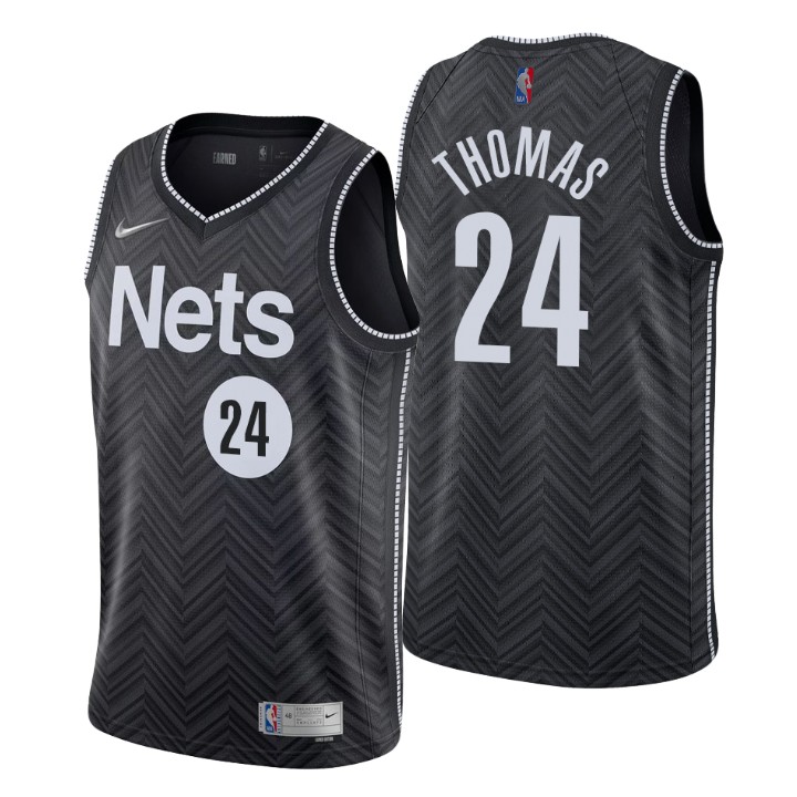 Brooklyn Nets Earned Edition #24 Cameron Thomas Black Swingman Jersey