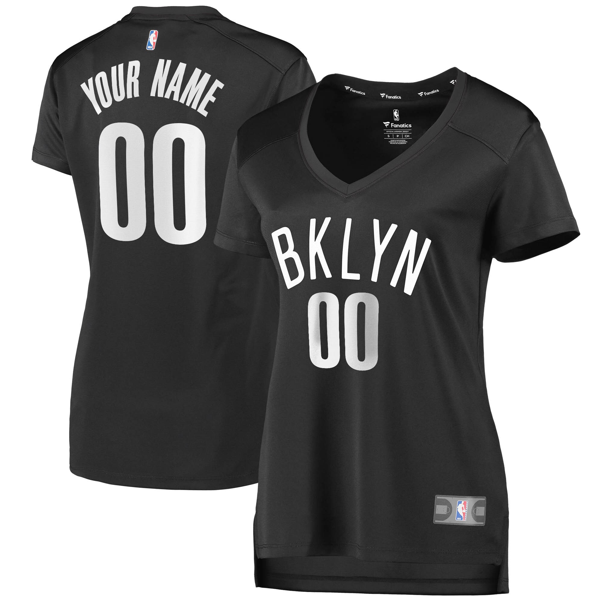 Brooklyn Nets Fanatics Women's Fast Break Replica Custom Jersey Charcoal - Statement Edition