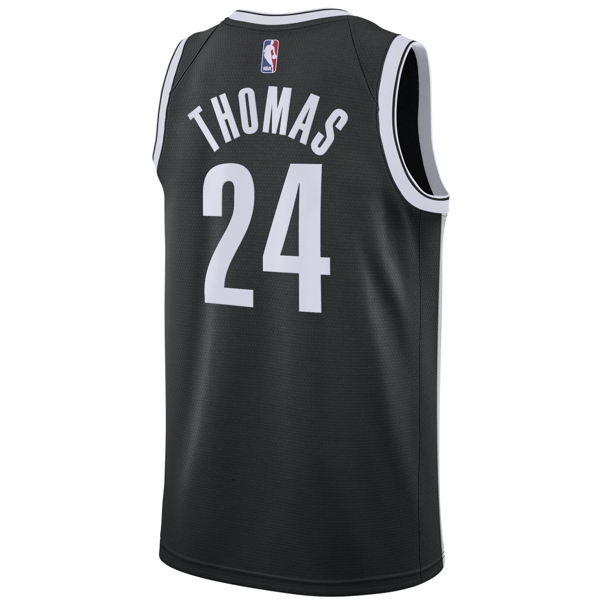 Alternative view of Brooklyn Nets Icon Edition Swingman Jersey - Black - Cameron Thomas - Mens - JS392 