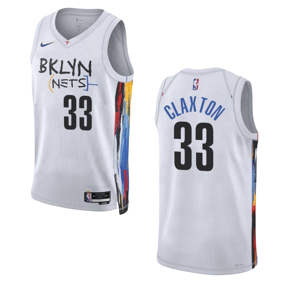 Brooklyn Nets Nicolas Claxton 2022-23 City Edition White Swingman Jersey