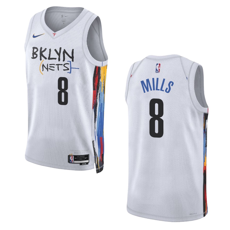Brooklyn Nets Patty Mills 2022-23 City Edition White Swingman Jersey