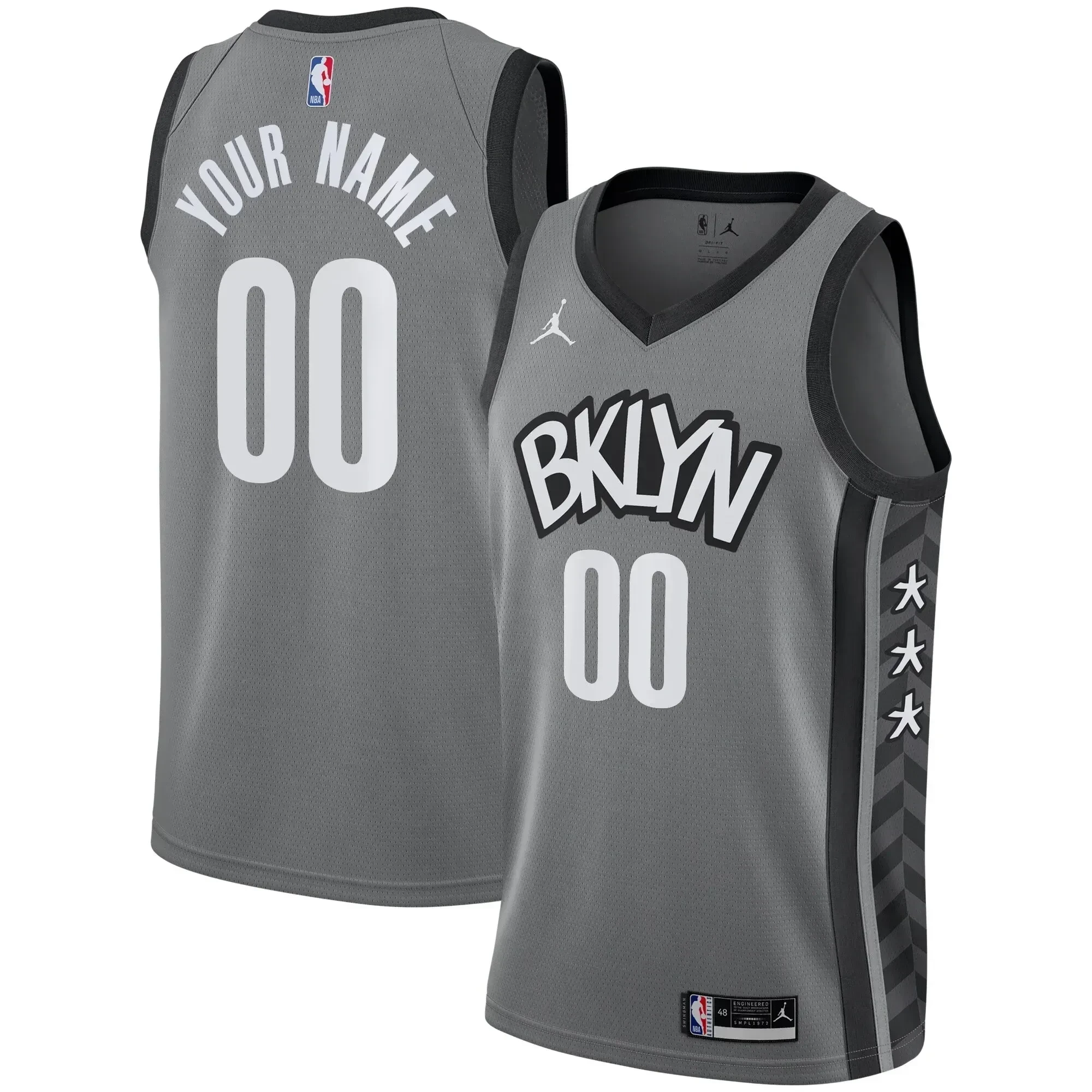 Brooklyn Nets Swingman Custom Jersey - Statement Edition - Gray - JS173 