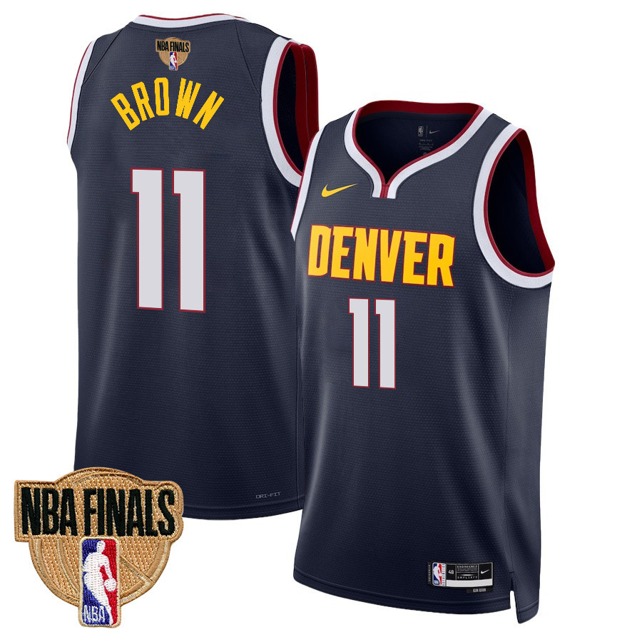 Bruce Brown 11 Denver Nuggets Final Champions 2023 Swingman Jersey - Black - JS431 